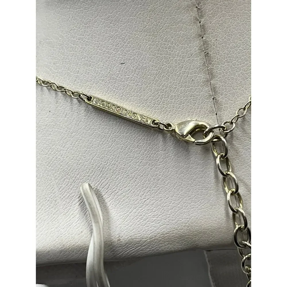 Kendra Scott Lindsay Silver Single Strand‎ White Pearl Necklace Reworked